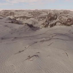Sandy and Rocky Desert Terrain