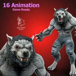 Werewolf Rigged Animated