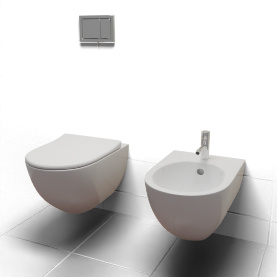 Toilet Bidet 3D Toilet / Bidet models BlenderKit