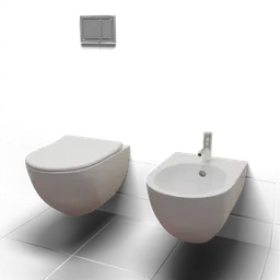 "Highly realistic 3D model of a toilet bidet for bathrooms, created using Blender 3D software. Inspired by Rezső Bálint and Alesso Baldovinetti, this detailed model features two toilets with a black background, bright moonlight and stars, and a touch of spaceengine aesthetics. Perfect for your Blender 3D projects."
