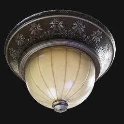 Classic Flush Mount Ceiling Lamp Dark