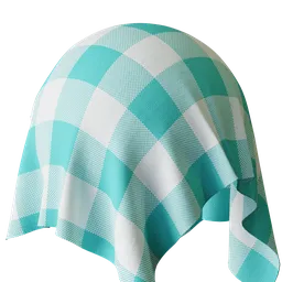 Light Blue Gingham Fabric