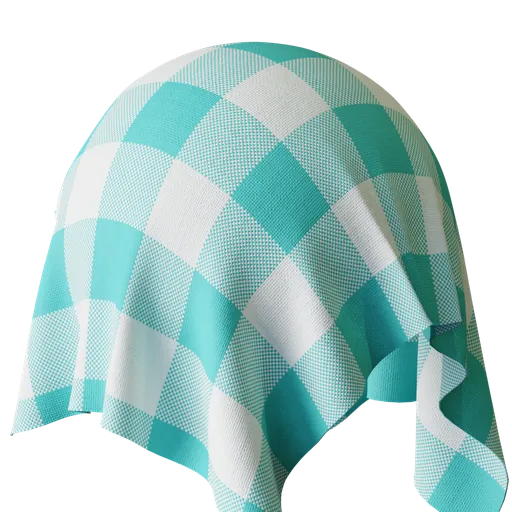 Light Blue Gingham Fabric