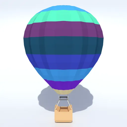 Low Poly Hot Air Ballon