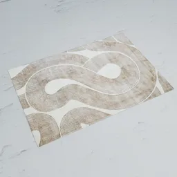 High-quality 3D model of a modern simplistic design rug in Blender, ideal for interior renderings.