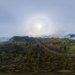 Low Cloud Aerial Landscape