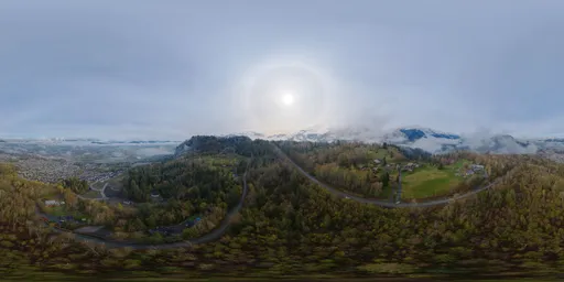 Low Cloud Aerial Landscape