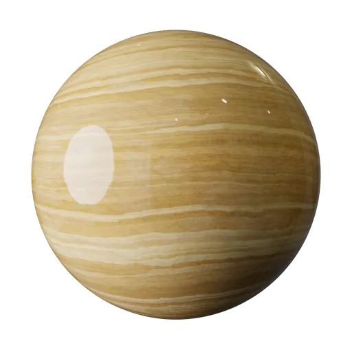 High-quality 4K photorealistic travertine marble material with polished finish for 3D modeling and architectural visualization.
