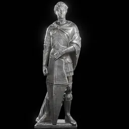 statue of Steel Saint george