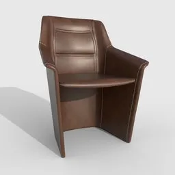 Office Armchair Brown Leather