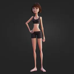 Stylized Teenage Female Base Character