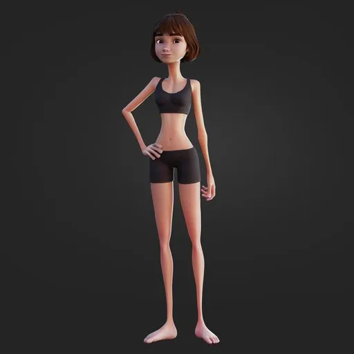Stylized Teenage Female Base Character