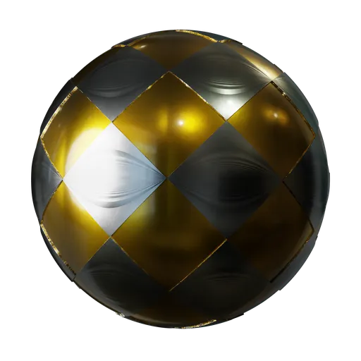 High-quality PBR gold metal floor texture suitable for Blender 3D rendering and other 3D applications.