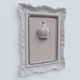 Framed crown in plaster