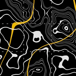 Abstract Topographic Wave Grid Scene