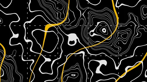 Abstract Topographic Wave Grid Scene