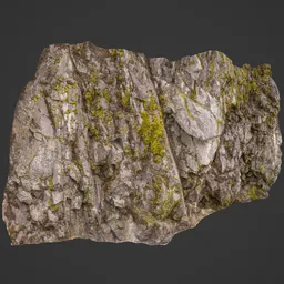Rock Cliff with Moss Photoscan