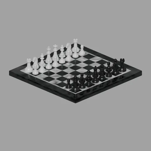 Glossy Plastic Chess Set