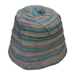 Textured 3D hat model with high-detail stitching, perfect for Blender rendering and fashion simulations.