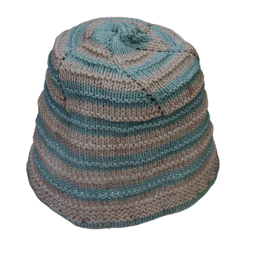 Textured 3D hat model with high-detail stitching, perfect for Blender rendering and fashion simulations.
