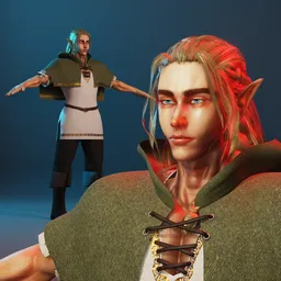 Male Elf Character - Semi Realistic - Rigged (Auto-Rig Pro)