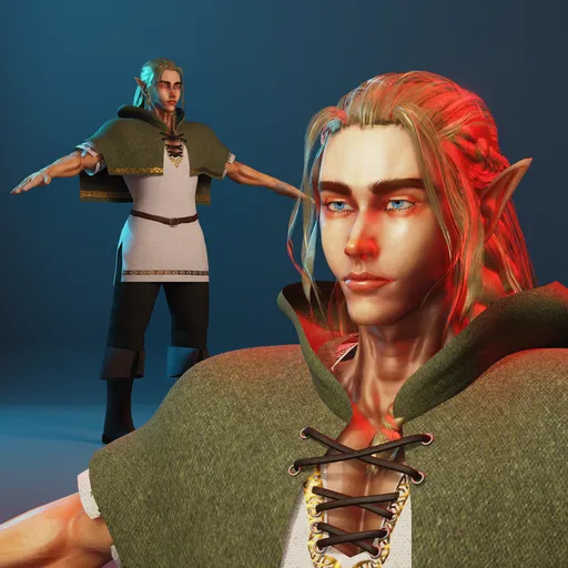 Male Elf Character - Semi Realistic - Rigged (Auto-Rig Pro)