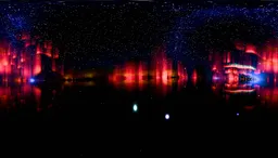 Neon Aurora Reflections