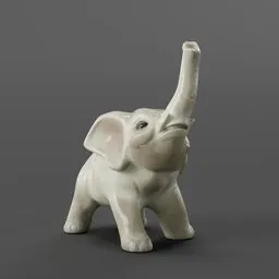 Ceramic Elephant Figurine