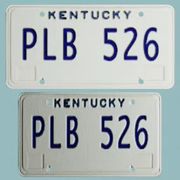 Kentucky Licence plate PL