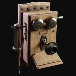 Old Writing Shelf Wall Telephone