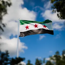 Realistic Flag Animation Scene