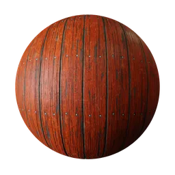 Wooden painted planks