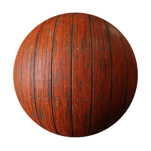 Wooden painted planks