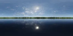 Sunny Cloudy Day at Lake