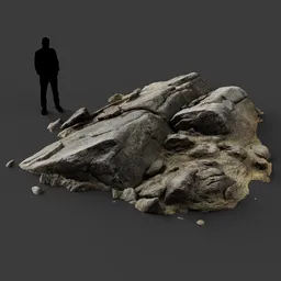 Beach Rock Formation Scan from Portugal