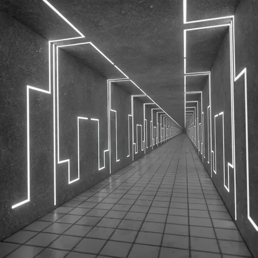 Light corridor: Futuristic Geometric