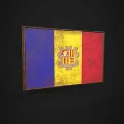 Andorra Flag Picture Frame