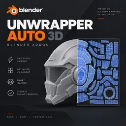 Auto Unwrap For 3D BLENDER