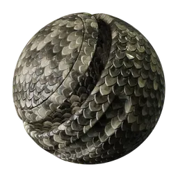High-quality 4K PBR snake skin texture crafted from enhanced photograph using Adobe Sampler and Painter for 3D rendering.