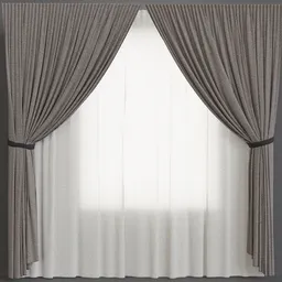 Curtains with tiebacks