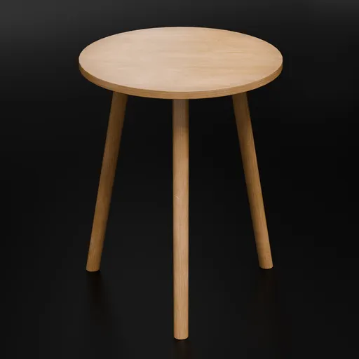 Round Wooden Side Table