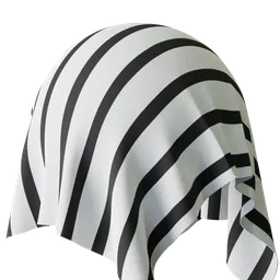 White thick strip fabric