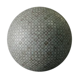 High-quality PBR cobblestone sidewalk texture for 3D materials in Blender and other applications.