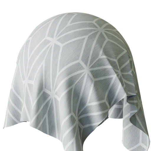 Geometric White Sheer