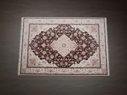 Detailed Persian-style 3D carpet texture for interior design, optimized for Blender renderings.