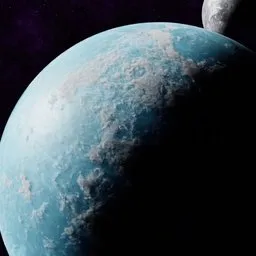 Planet with Moon scene template