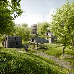 Enchanting Green Valley Village in Nature