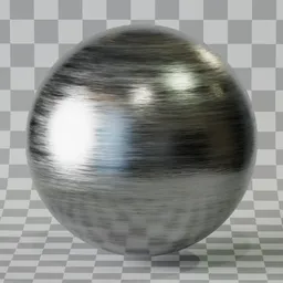 High-resolution PBR aluminium material with brushed texture for 3D rendering in Blender and other software.