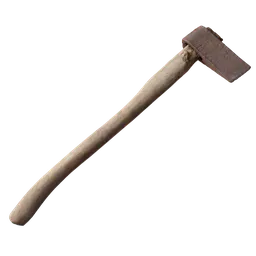 "Create rustic scenes with this wooden-handled big axe 3D model for Blender 3D. Perfect for lumberjack and woodcutter themed designs."