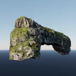 Green Moss Rock Nature Formation